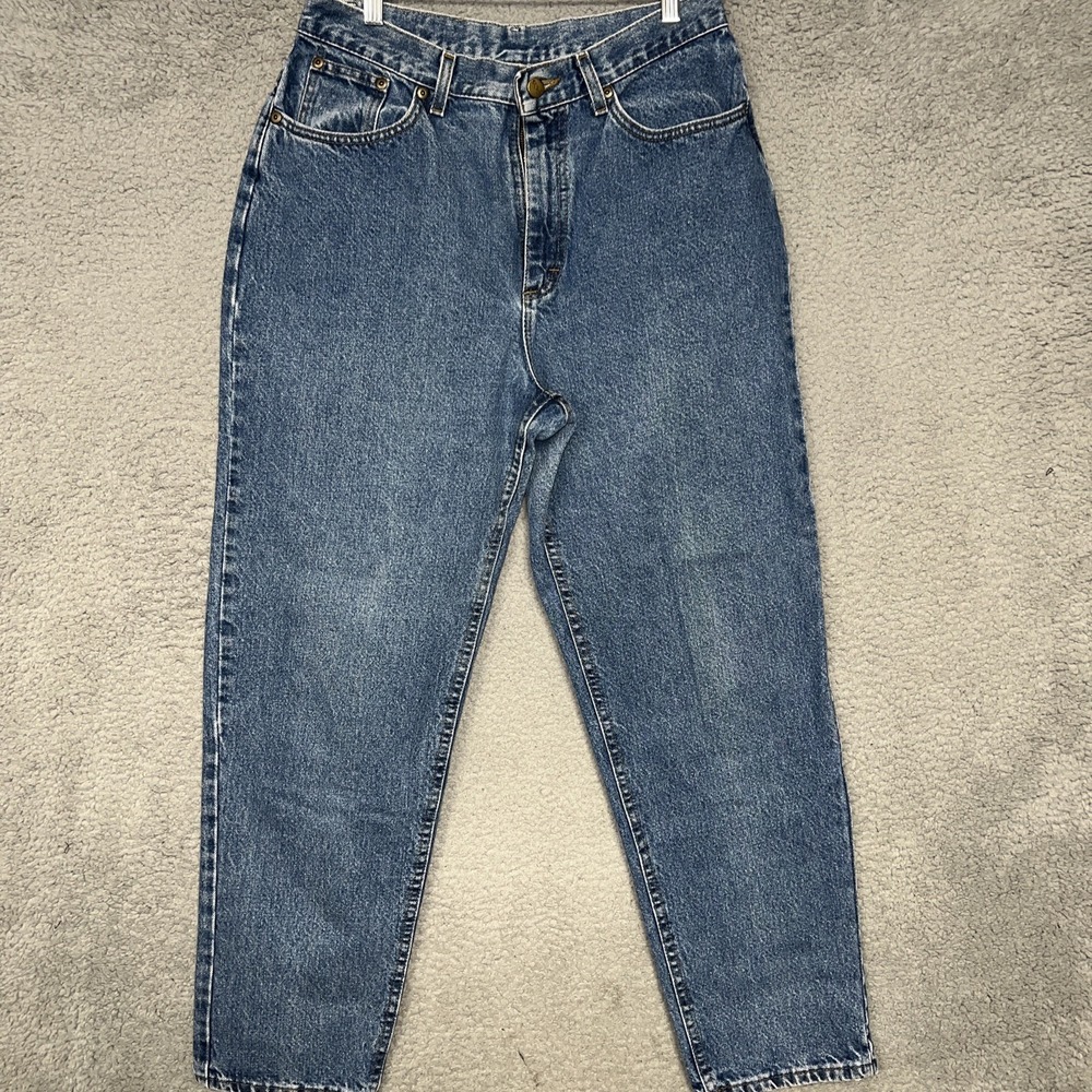 VTG LL Bean Jeans Women Sz 14 (29x28) Blue Denim Straight Leg Made In‎ USA Pants
